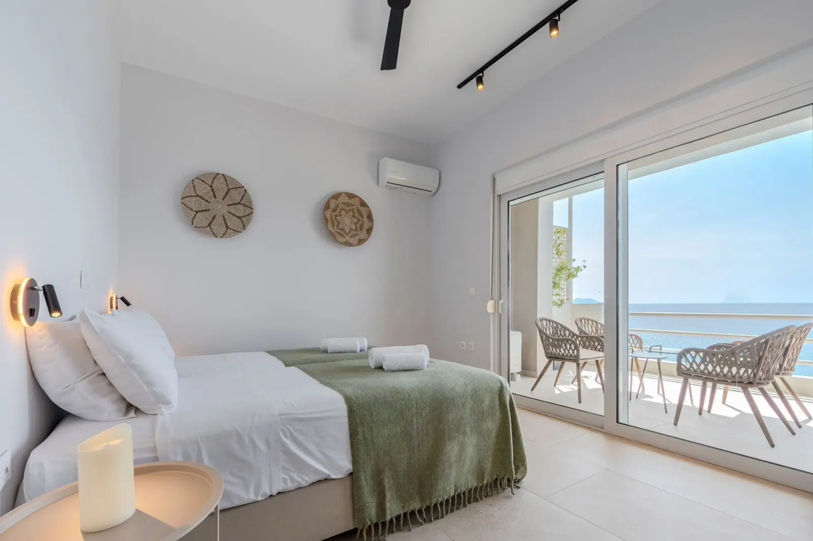 Bedroom interior at East of Prevelis